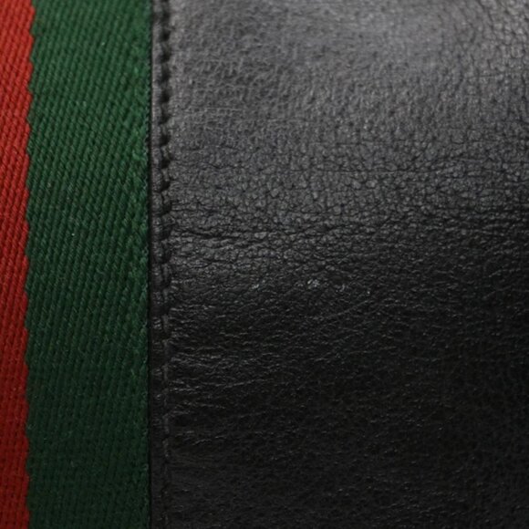 GUCCI Textured Calfskin Web Large Ophidia Shopping Tote Black - Picture 9 of 16